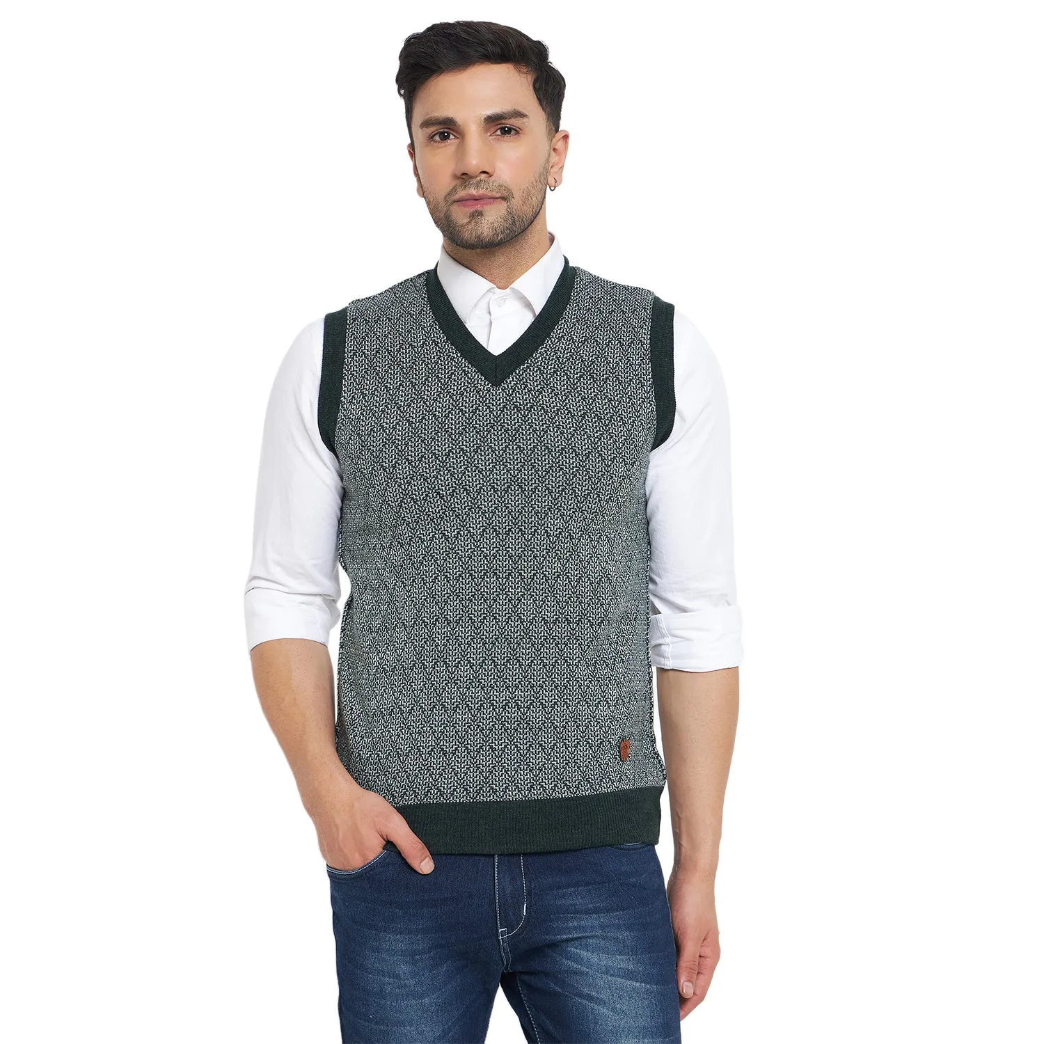 Duke Stardust Men Sleeveless V Neck Reversible Sweater (SDS2174)