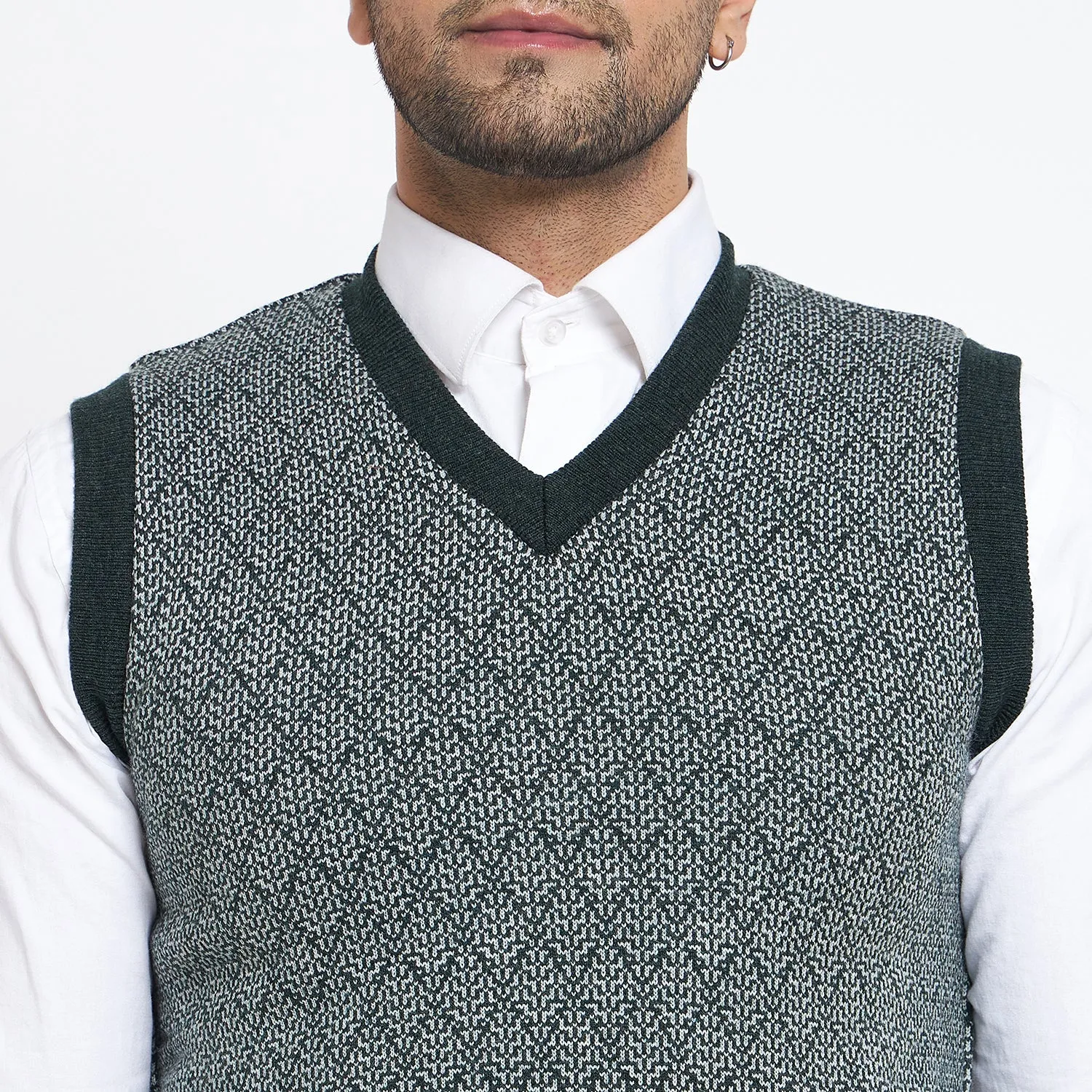 Duke Stardust Men Sleeveless V Neck Reversible Sweater (SDS2174)
