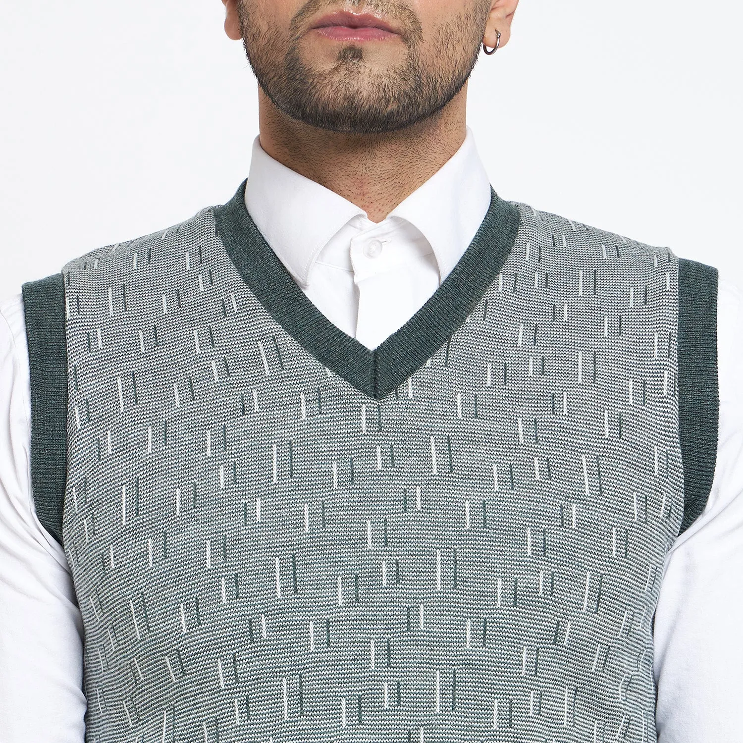 Duke Stardust Men Sleeveless V Neck Reversible Sweater (SDS2174)