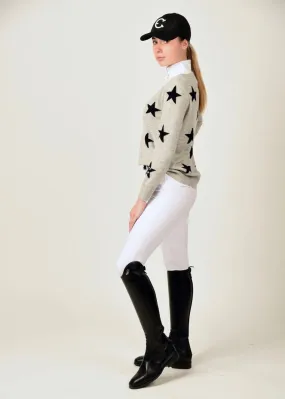 EquestrianClub- Star V Neck Sweater