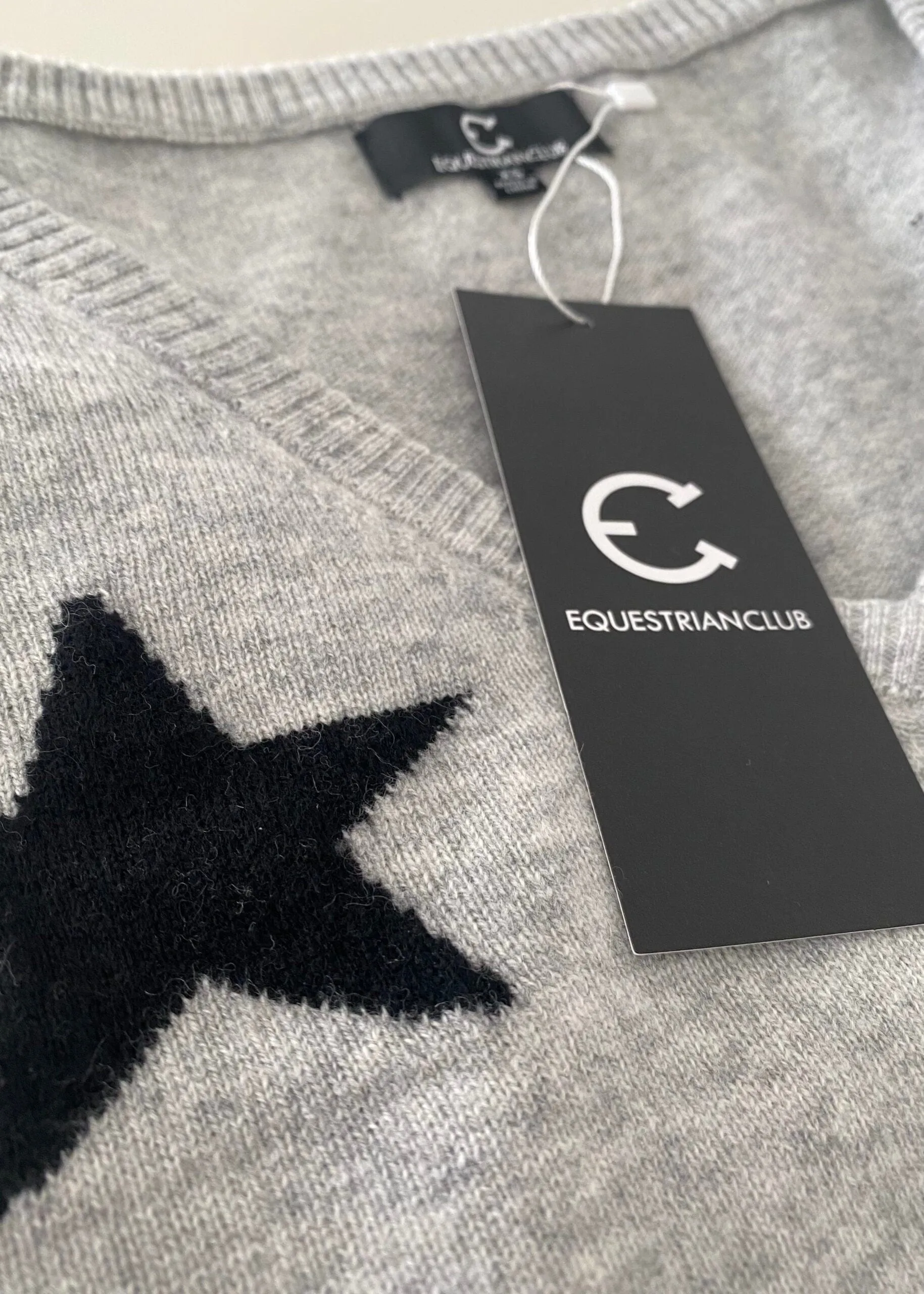 EquestrianClub- Star V Neck Sweater