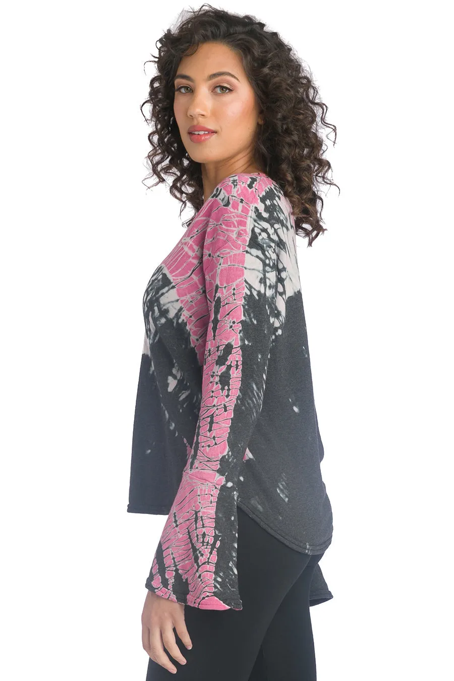 Flare Sleeve Criss Cross Pullover