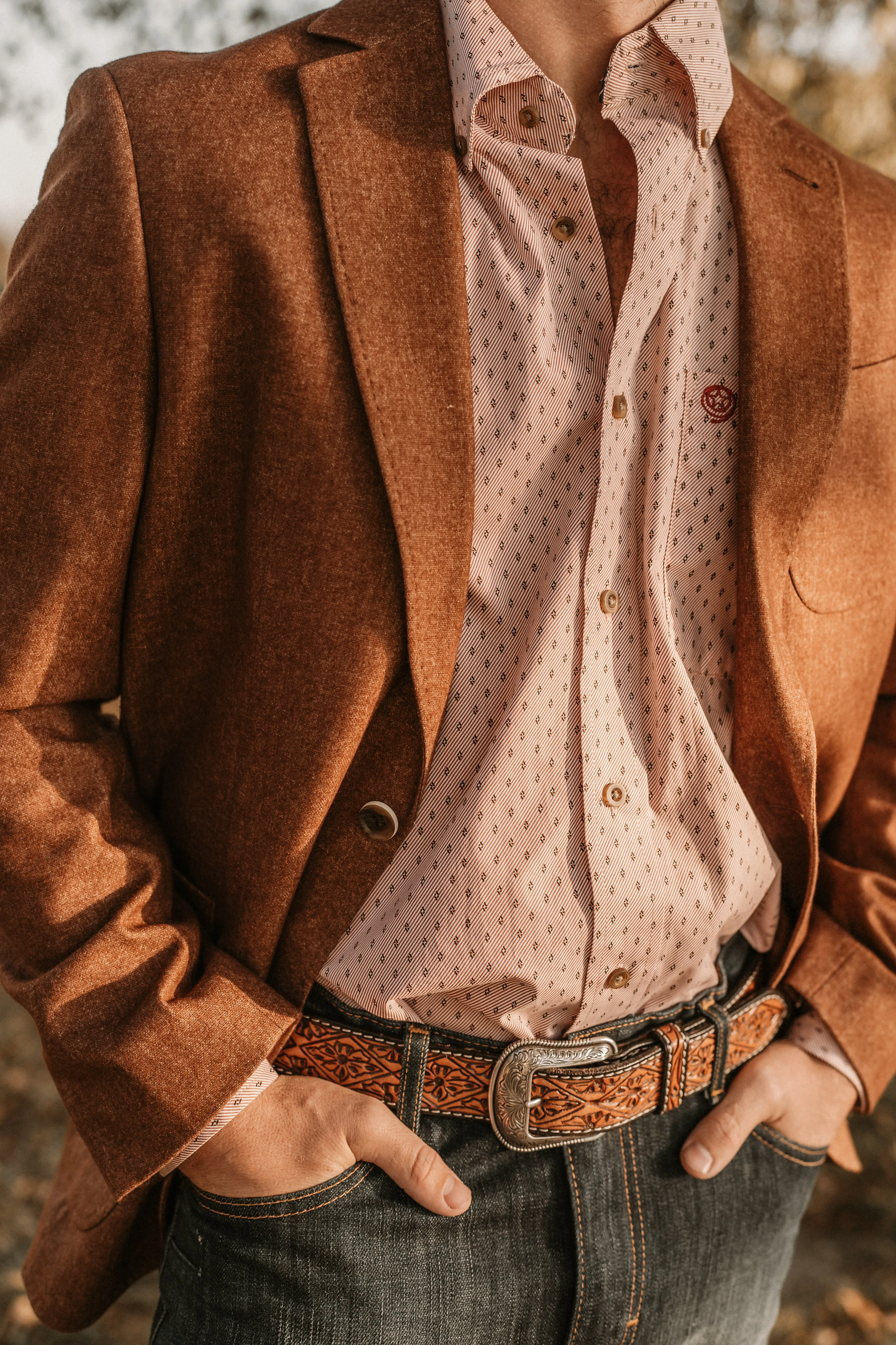 Flynt Western Men's Bateman Sport Jacket in Mojave Rust