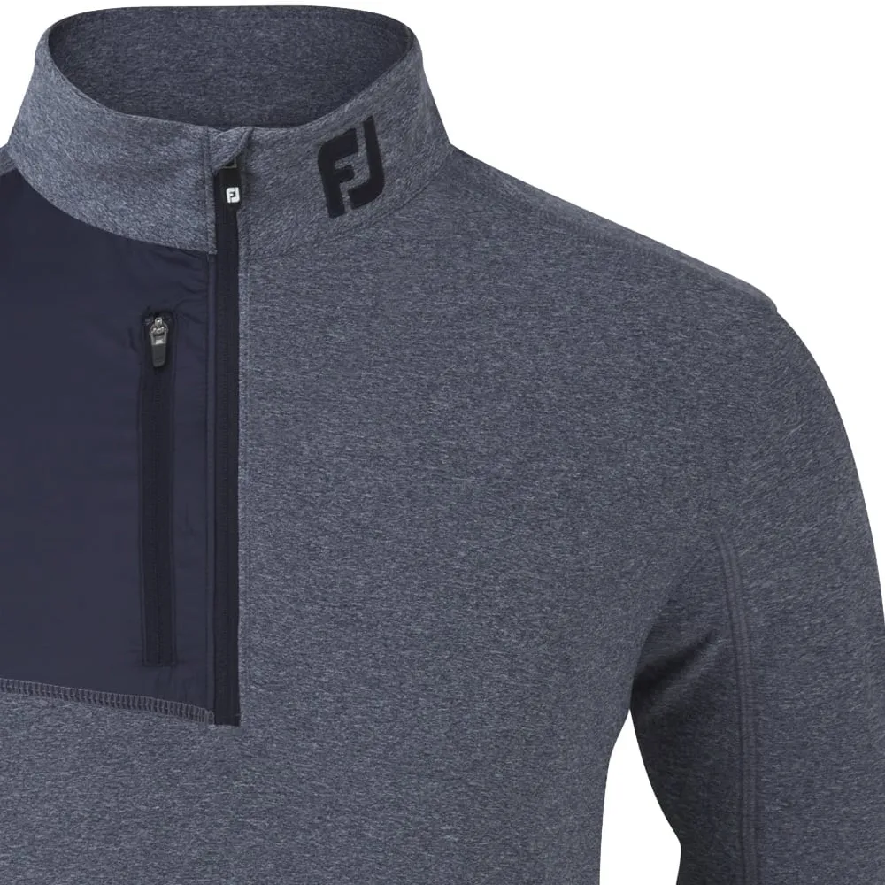 FootJoy Heather Chill-Out XP 1/2 Zip Pullover - Heather Navy
