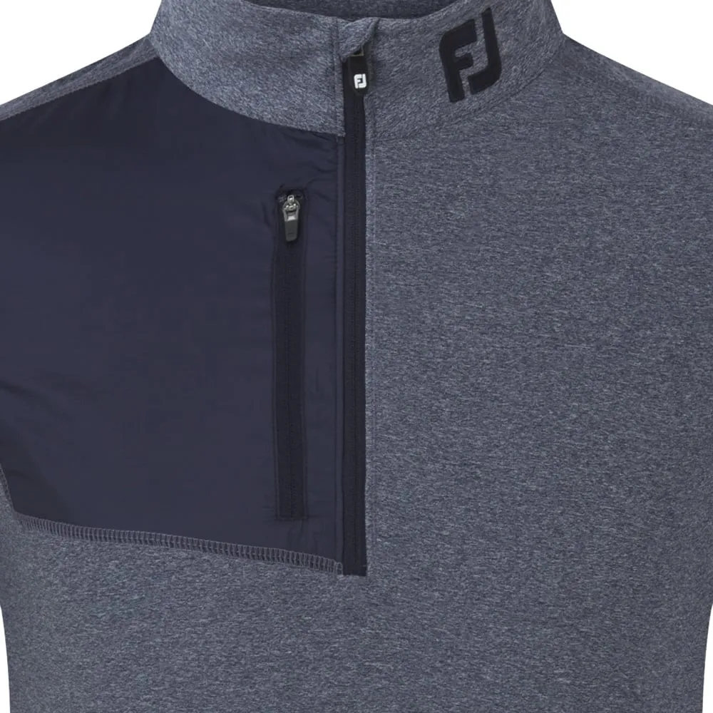 FootJoy Heather Chill-Out XP 1/2 Zip Pullover - Heather Navy