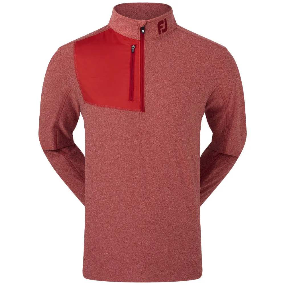 FootJoy Heather Chill-Out XP 1/2 Zip Pullover - Heather Tonal Red