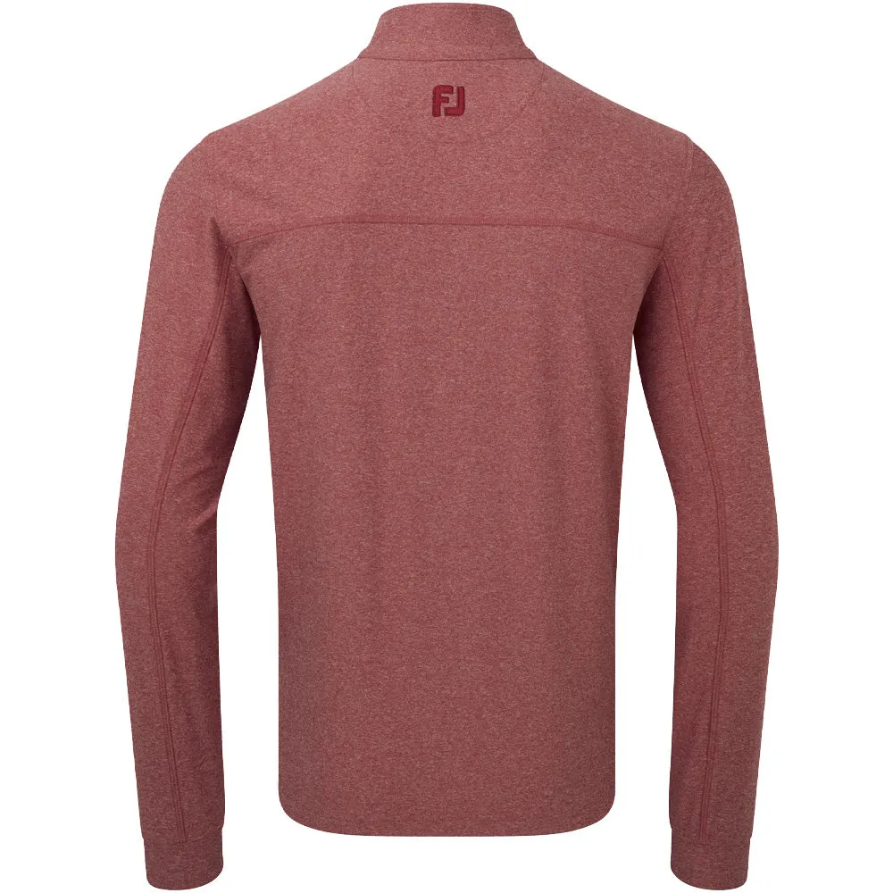 FootJoy Heather Chill-Out XP 1/2 Zip Pullover - Heather Tonal Red
