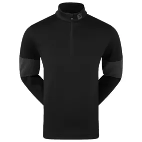 FootJoy Ribbed Chill-Out XP 1/2 Zip Pullover - Black/Charcoal