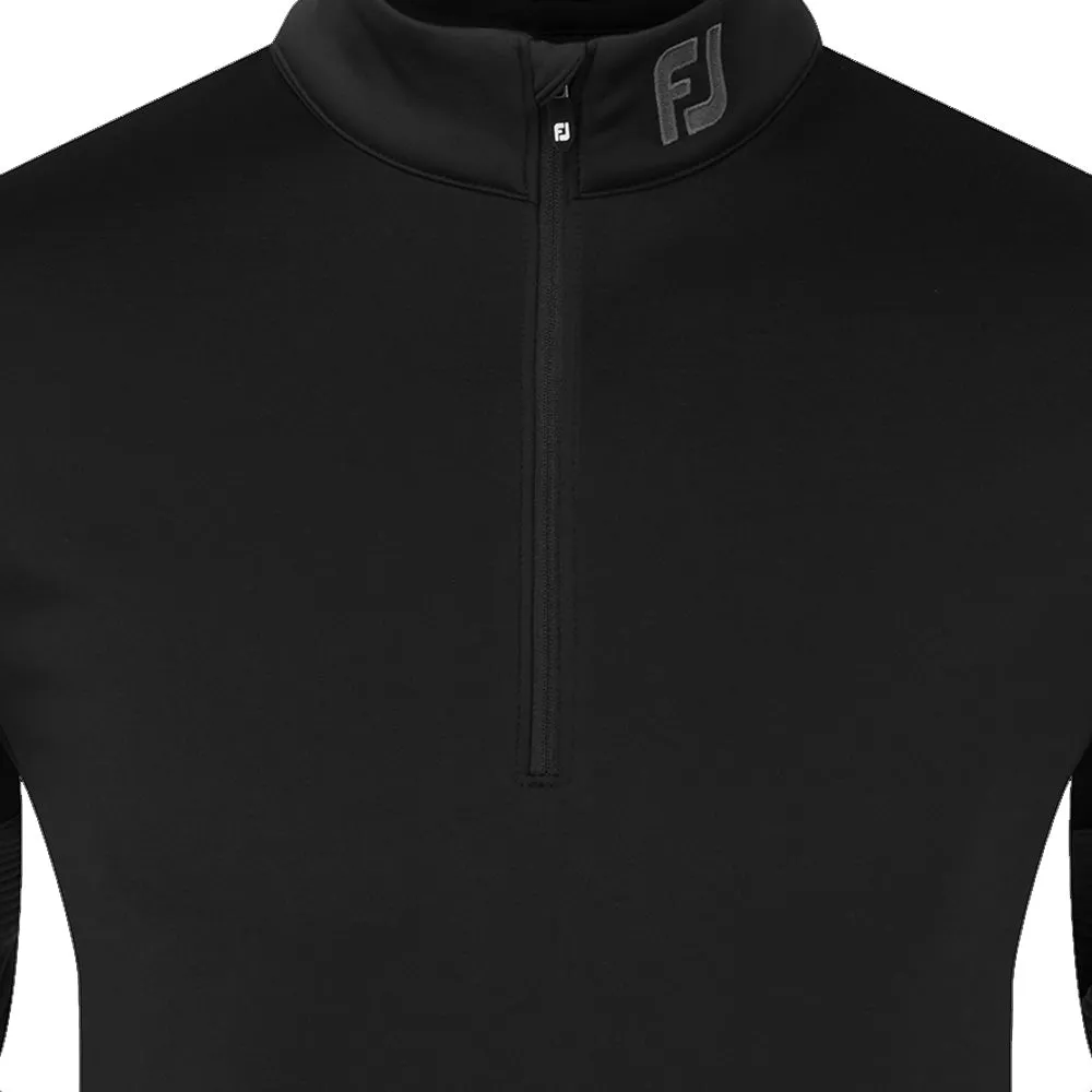 FootJoy Ribbed Chill-Out XP 1/2 Zip Pullover - Black/Charcoal