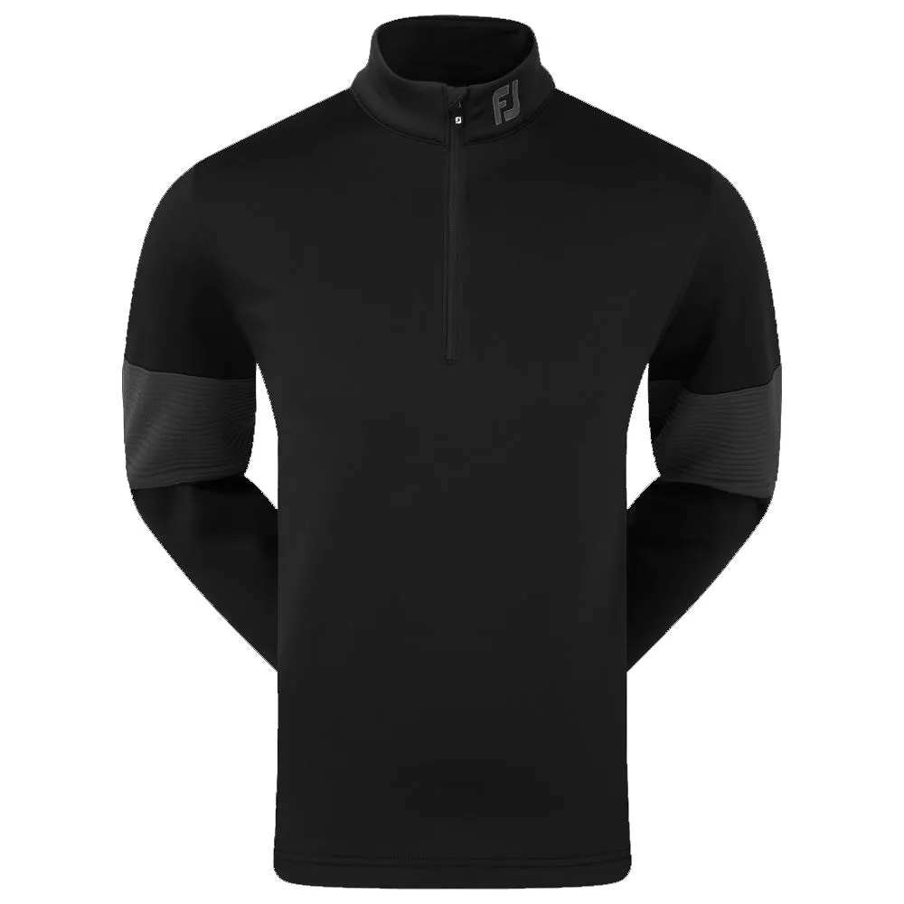 FootJoy Ribbed Chill-Out XP 1/2 Zip Pullover - Black/Charcoal