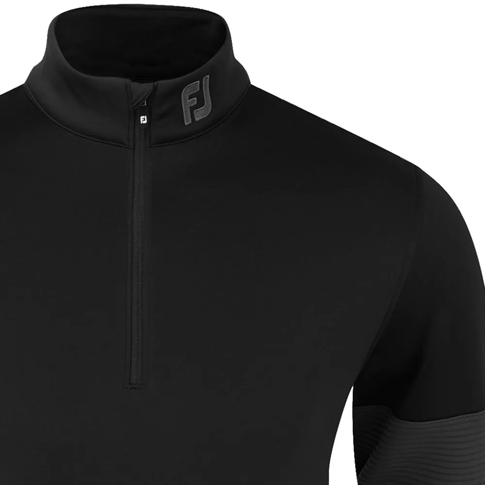 FootJoy Ribbed Chill-Out XP 1/2 Zip Pullover - Black/Charcoal