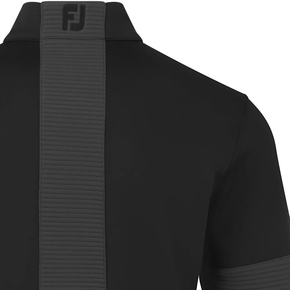 FootJoy Ribbed Chill-Out XP 1/2 Zip Pullover - Black/Charcoal