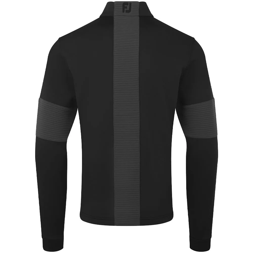 FootJoy Ribbed Chill-Out XP 1/2 Zip Pullover - Black/Charcoal