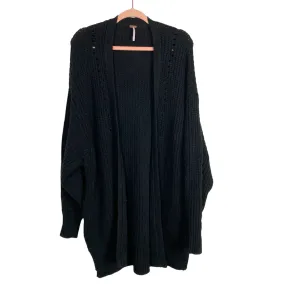Free People Black Chunky Sweater Cardigan- Size S