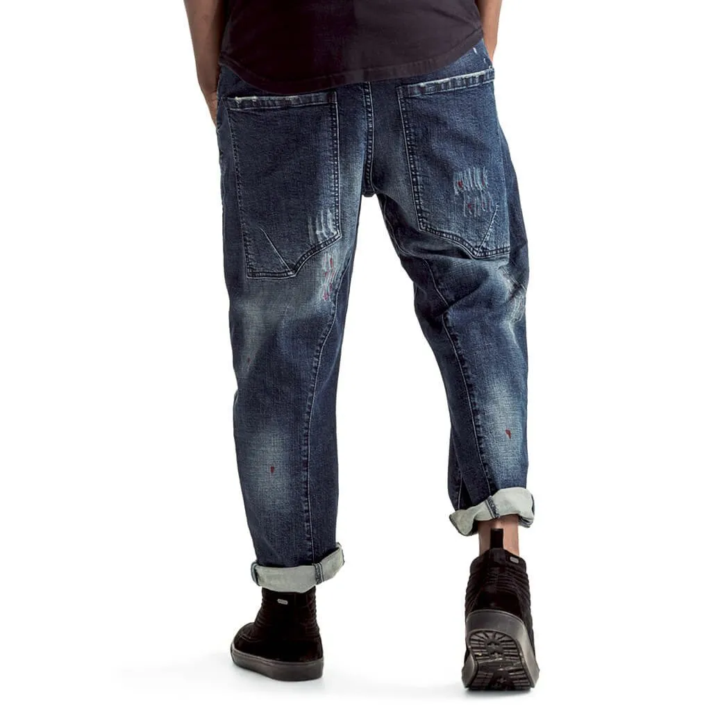 Funnel Denim Jeans - Blue Bleach
