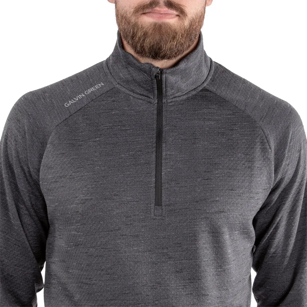 Galvin Green Dion 1/4 Zip Pullover - Black Melange