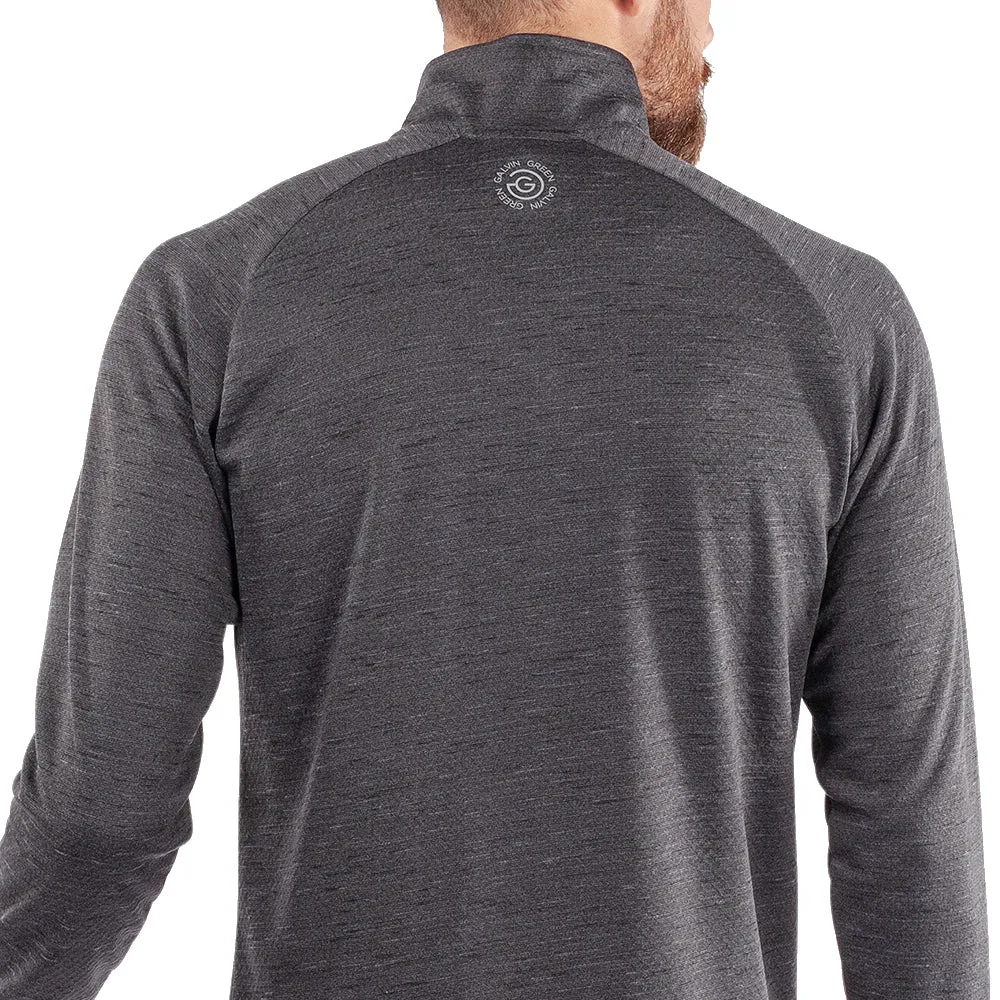 Galvin Green Dion 1/4 Zip Pullover - Black Melange