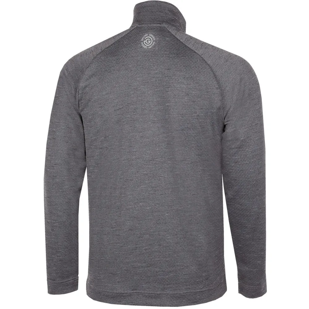 Galvin Green Dion 1/4 Zip Pullover - Black Melange