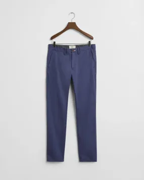 GANT Slim Fit Twill Chinos in Dusty Navy