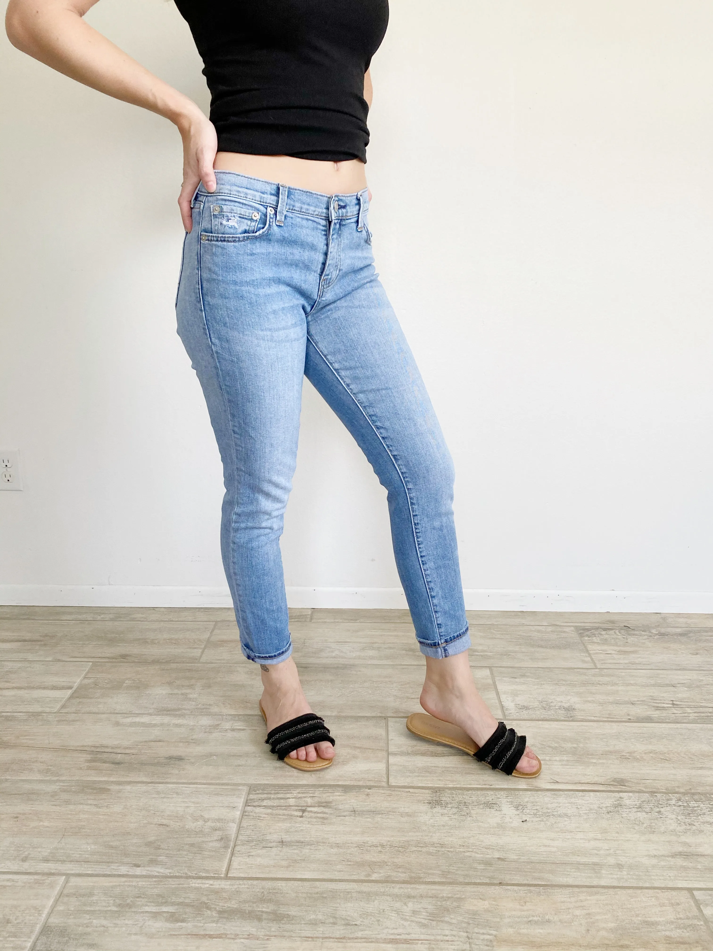 GAP Cropped Ankle Skinny Jeans Light Wash 27