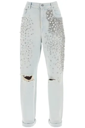 GOLDEN GOOSE Bleached Jeans with Crystals for Women