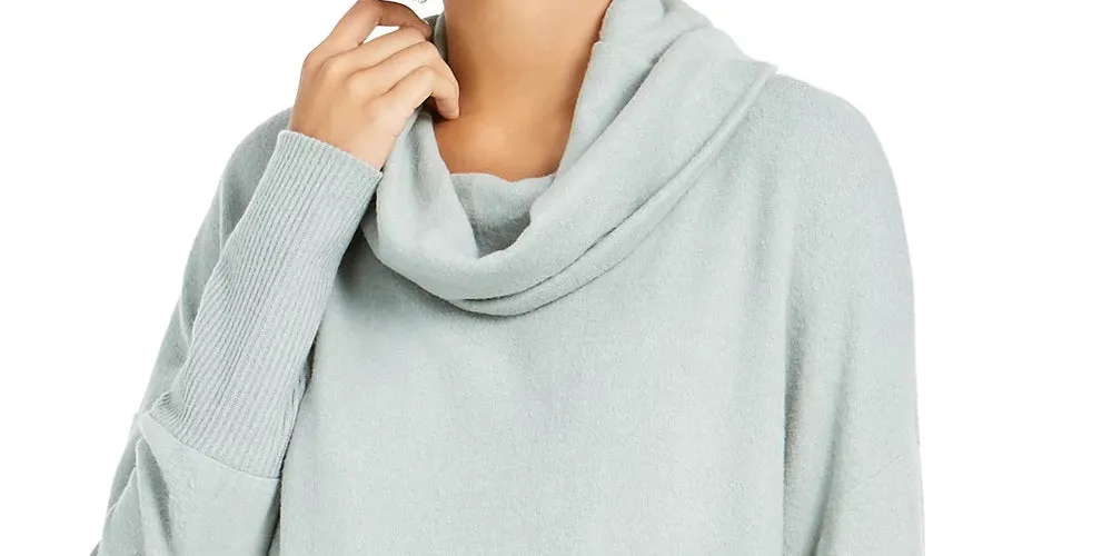 Hippie Rose Juniors' Cozy Funnel-Neck Pullover Gray Size Large