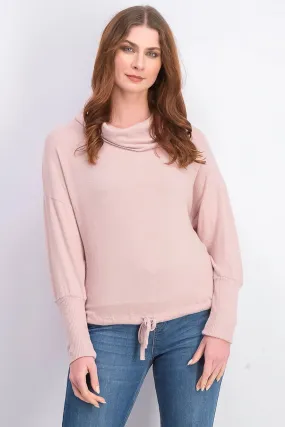 Hippie Rose Junior's Cozy Funnel Neck Pullover Pink Size X-Small