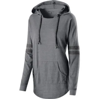 Holloway Juniors' Low Key Tri-Blend Vintage Heather Hooded Pullover