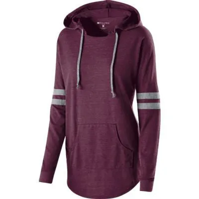 Holloway Juniors' Low Key Tri-Blend Vintage Heather Hooded Pullover