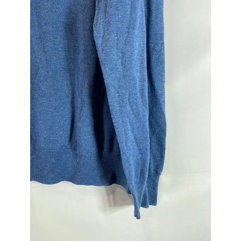 J.CREW Men's Blue Crewneck Cotton-Blend Pullover Sweater SZ XL
