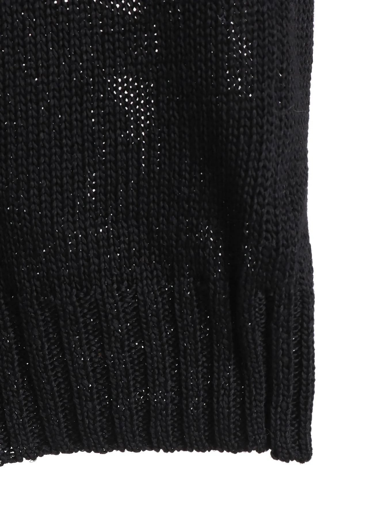 JERSEY BROAD STITCH CROCHET LONG SLEEVE PULLOVER