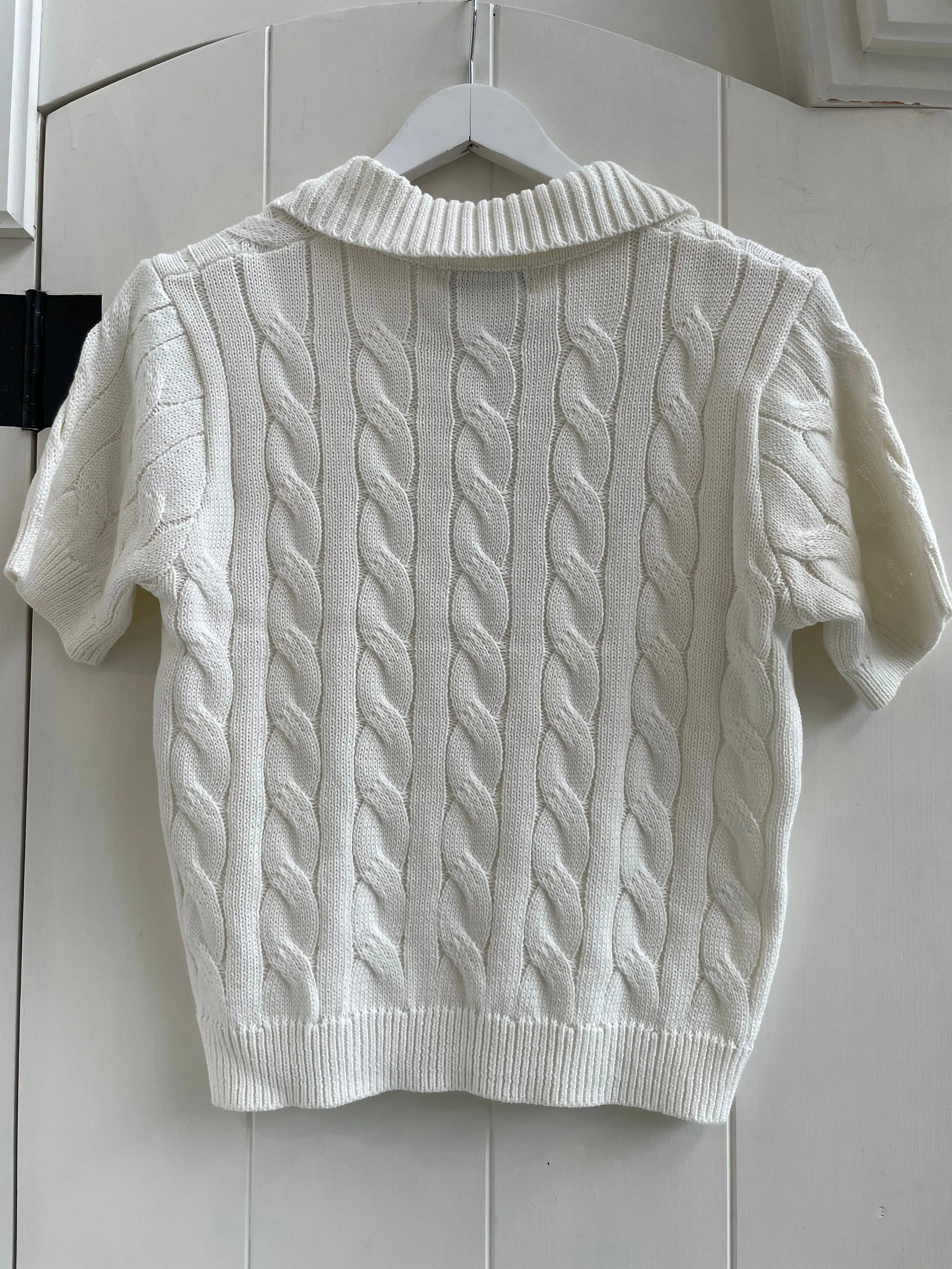 John   Jenn - Timmy Polo Knit Shirt in Vanilla