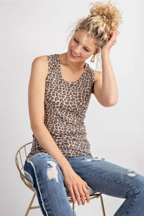 Kara Rib Knit Leopard Tank