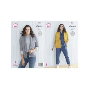 King Cole Chunky Knitting Pattern 5684