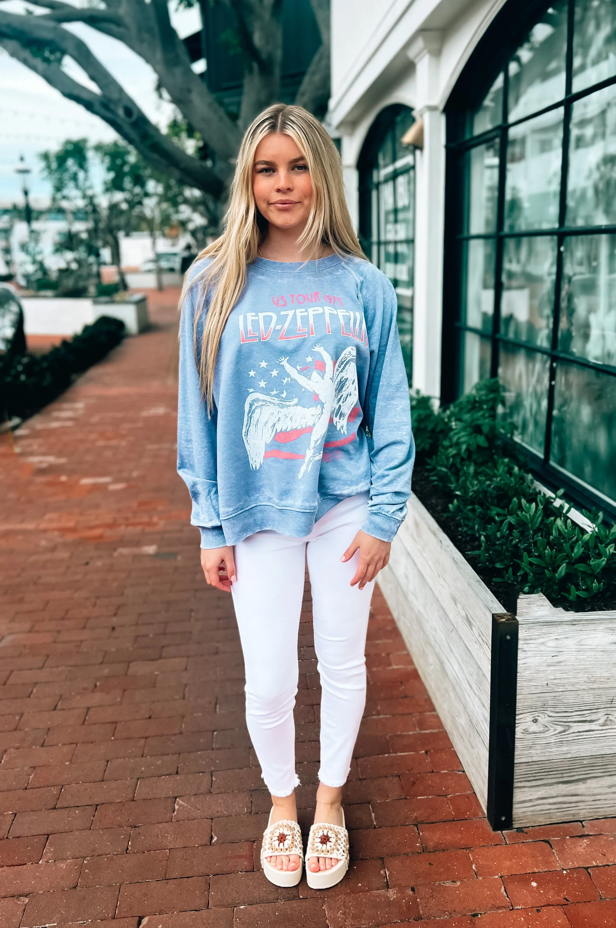Led Zeppelin Pullover Vintage Blue