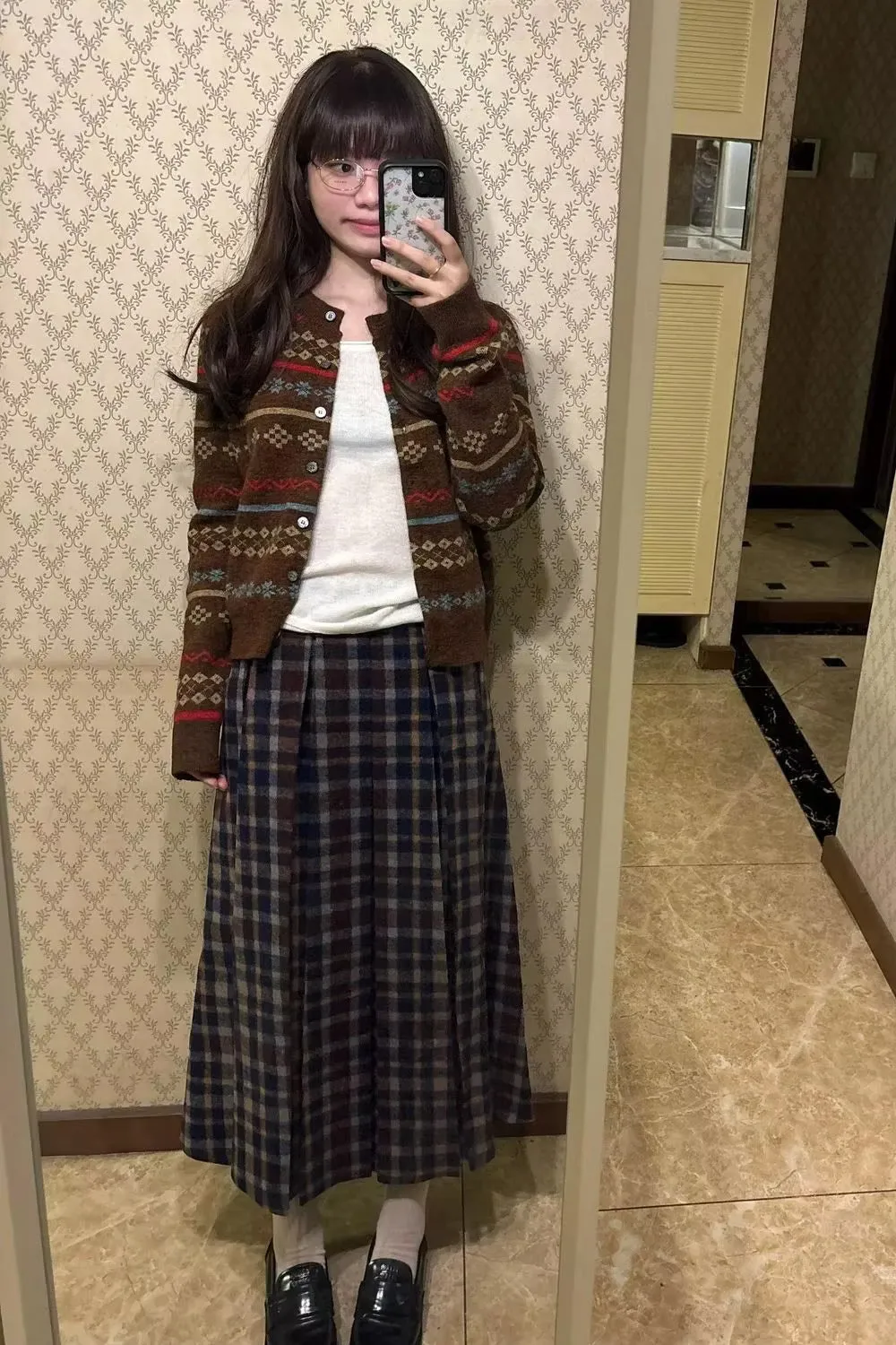 Long Sleeve Retro Knitted Cardigan Sweater