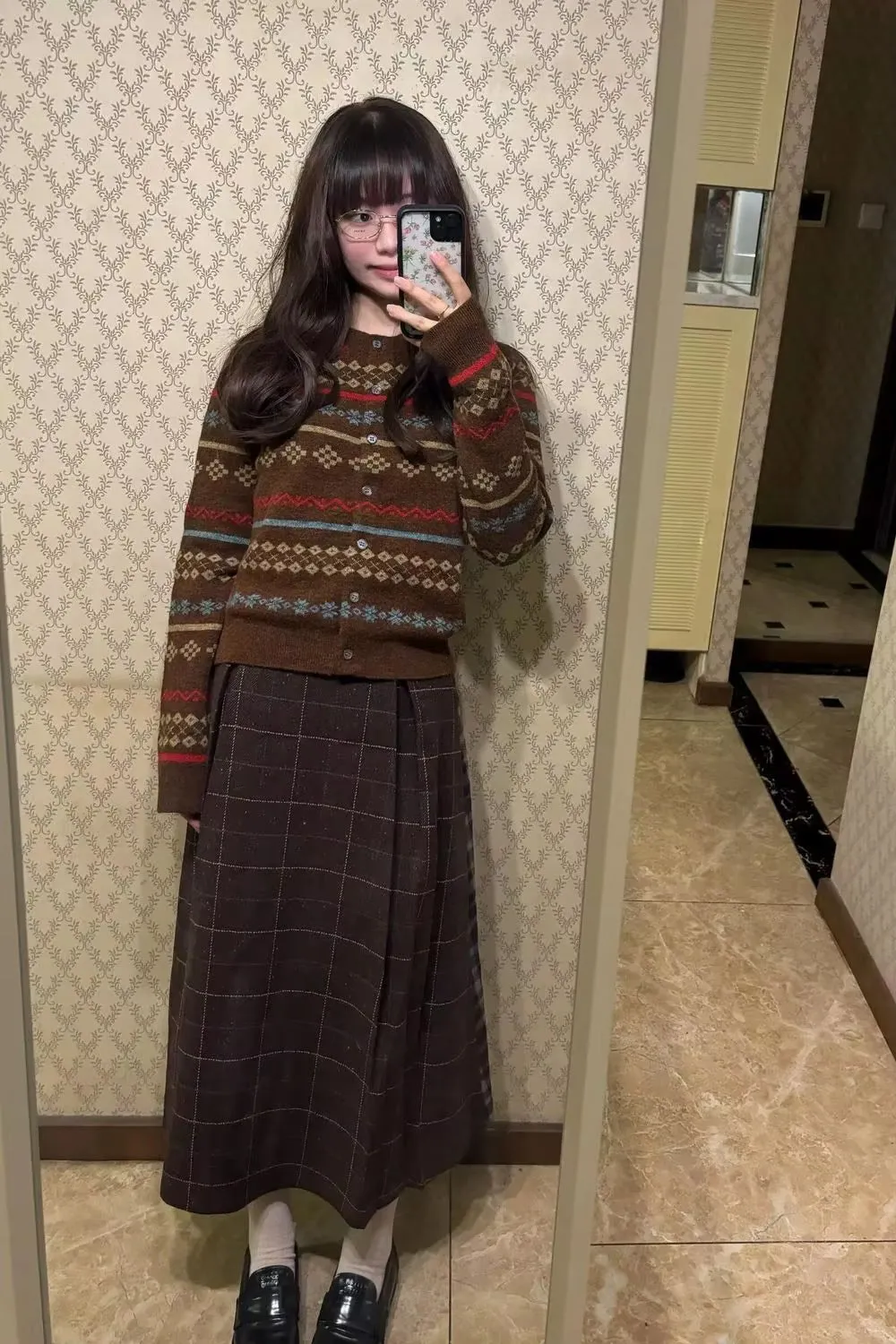 Long Sleeve Retro Knitted Cardigan Sweater