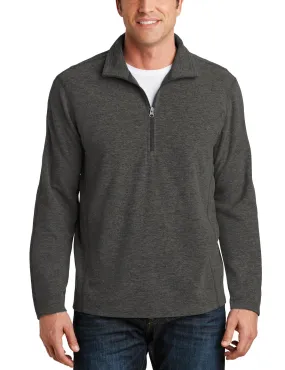 Men's Heather Microfleece Half-Zip Pullover Sweater