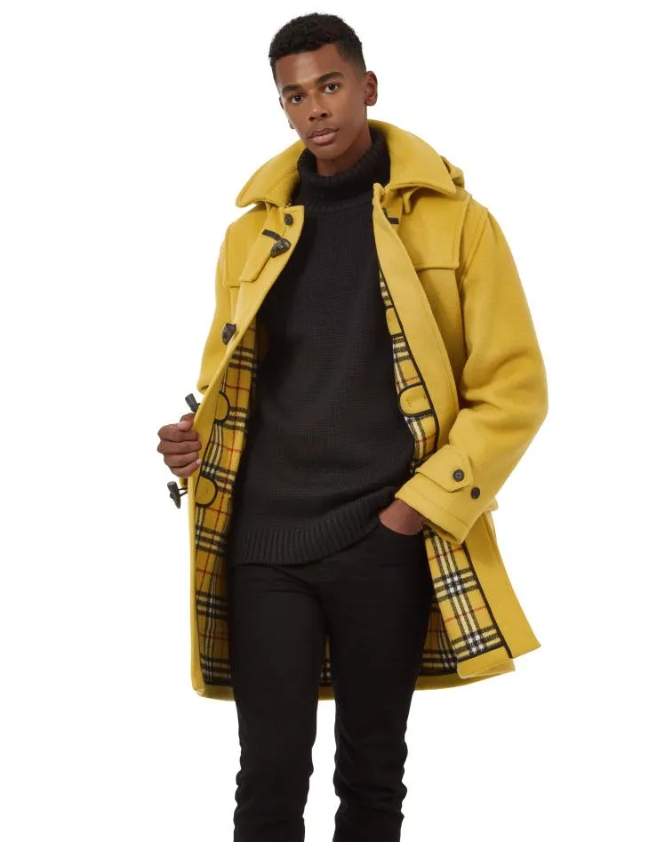 Men's London Classic Fit Duffle Coat - Mustard