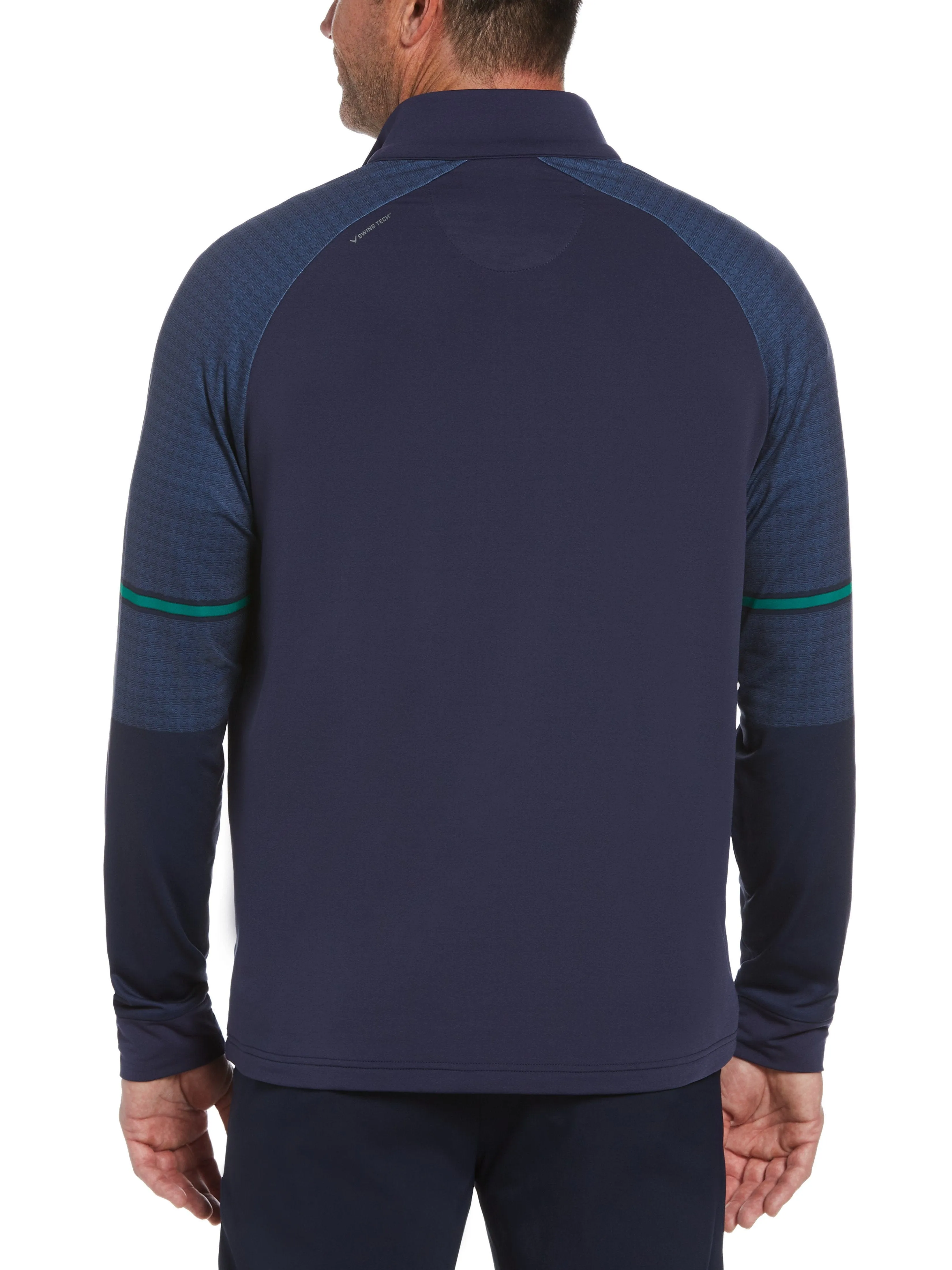 Mens Textured Fleece 1/4 Zip Pullover