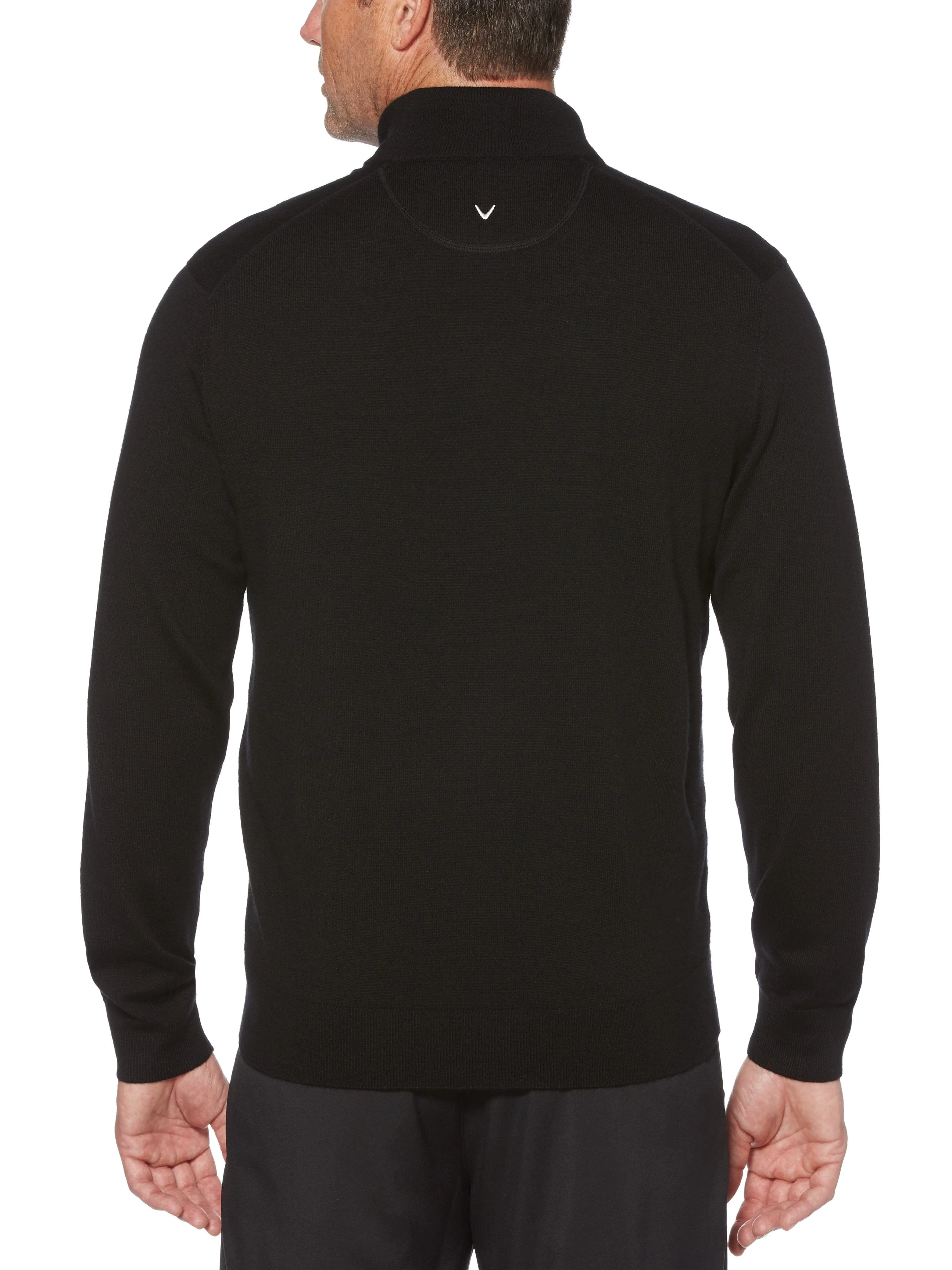 Mens Thermal 1/4 Zip Mock Merino Wool Pullover