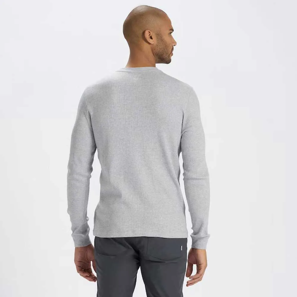 Men's Waffle Crew - Light Heather Grey
