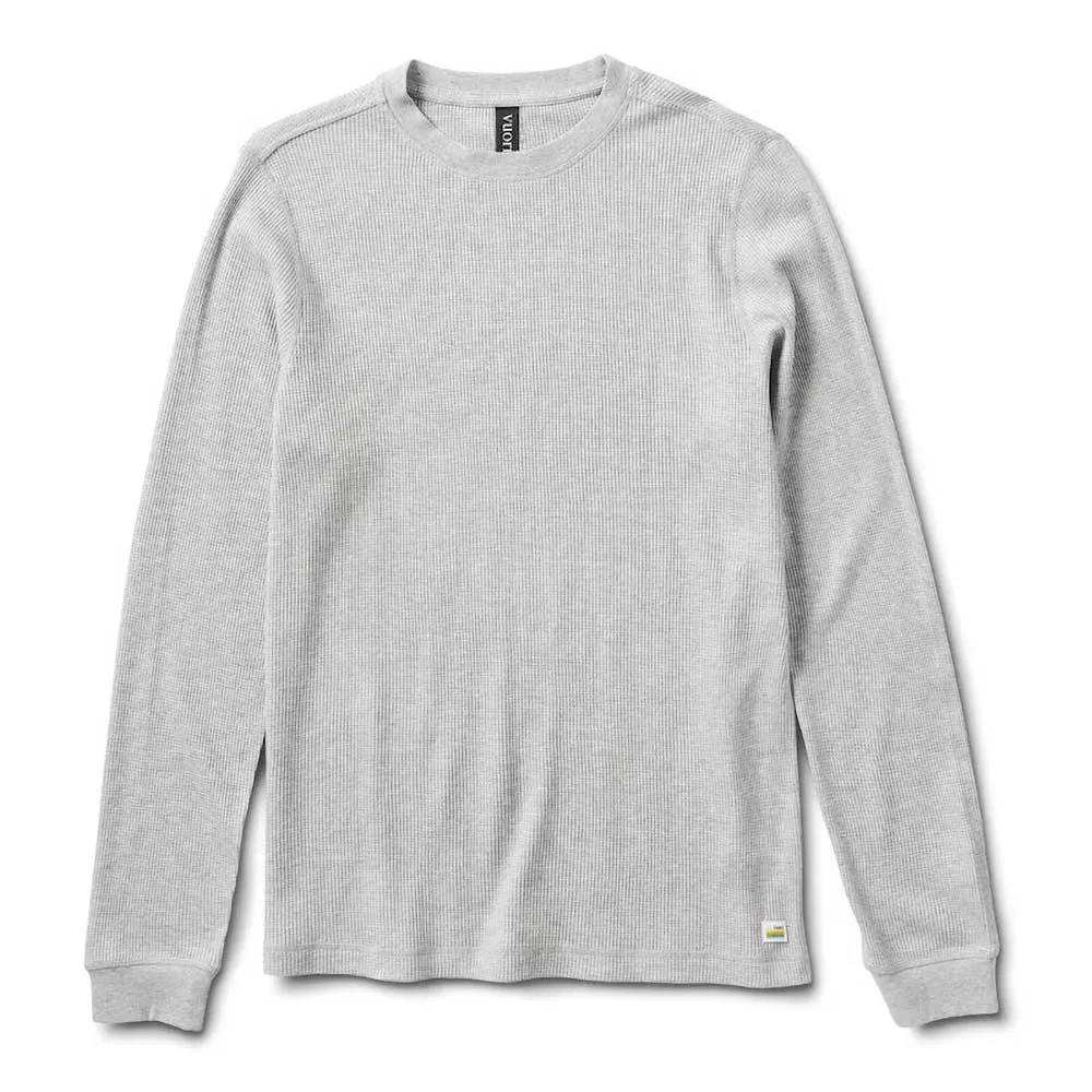 Men's Waffle Crew - Light Heather Grey