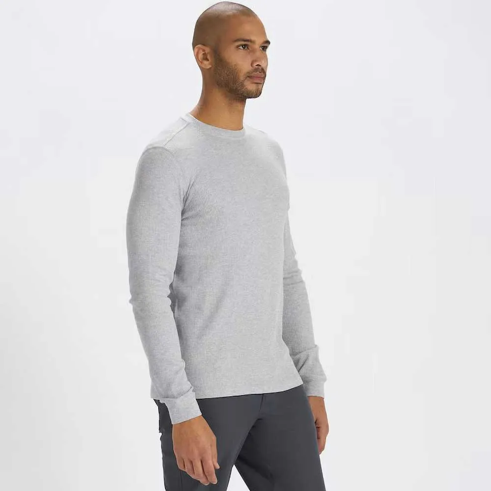Men's Waffle Crew - Light Heather Grey