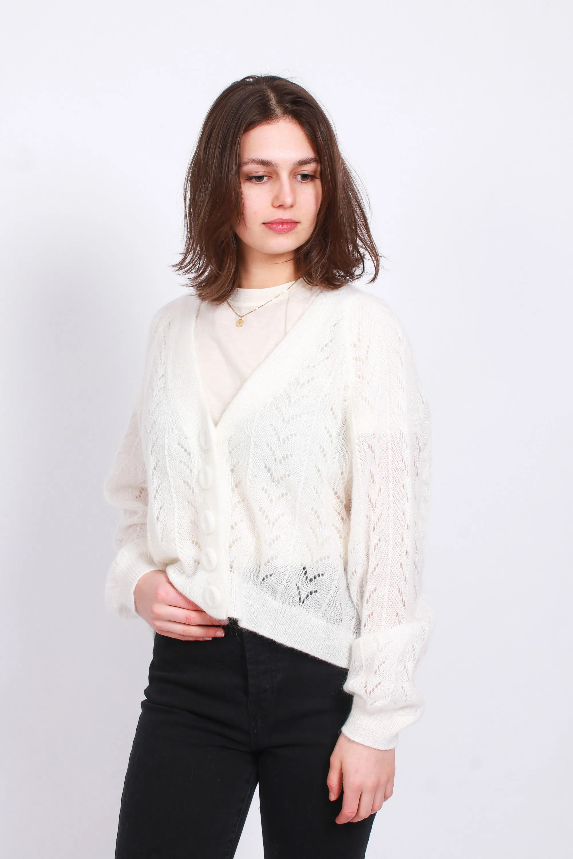 Mohair Cardigan - Off White
