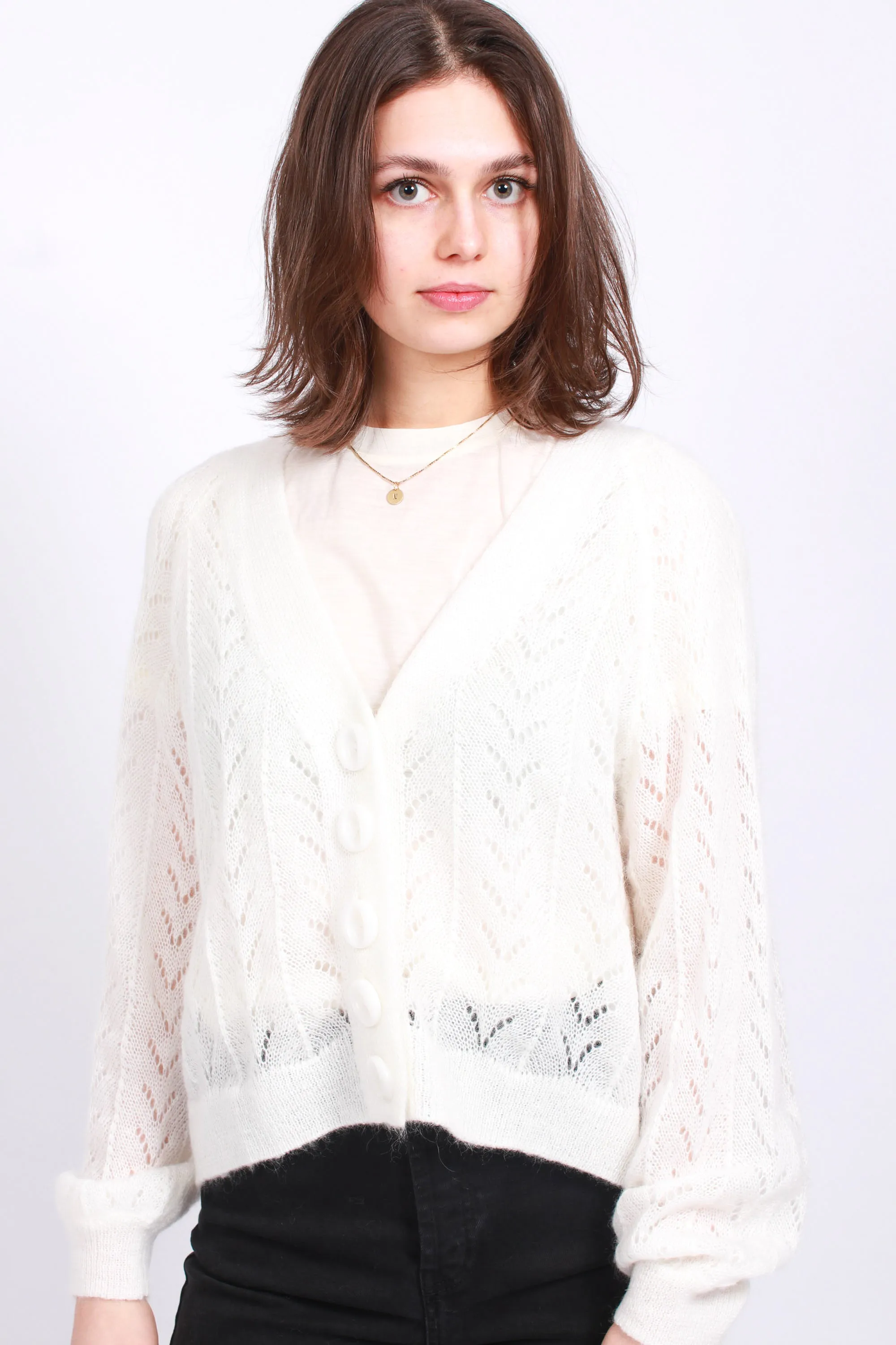 Mohair Cardigan - Off White