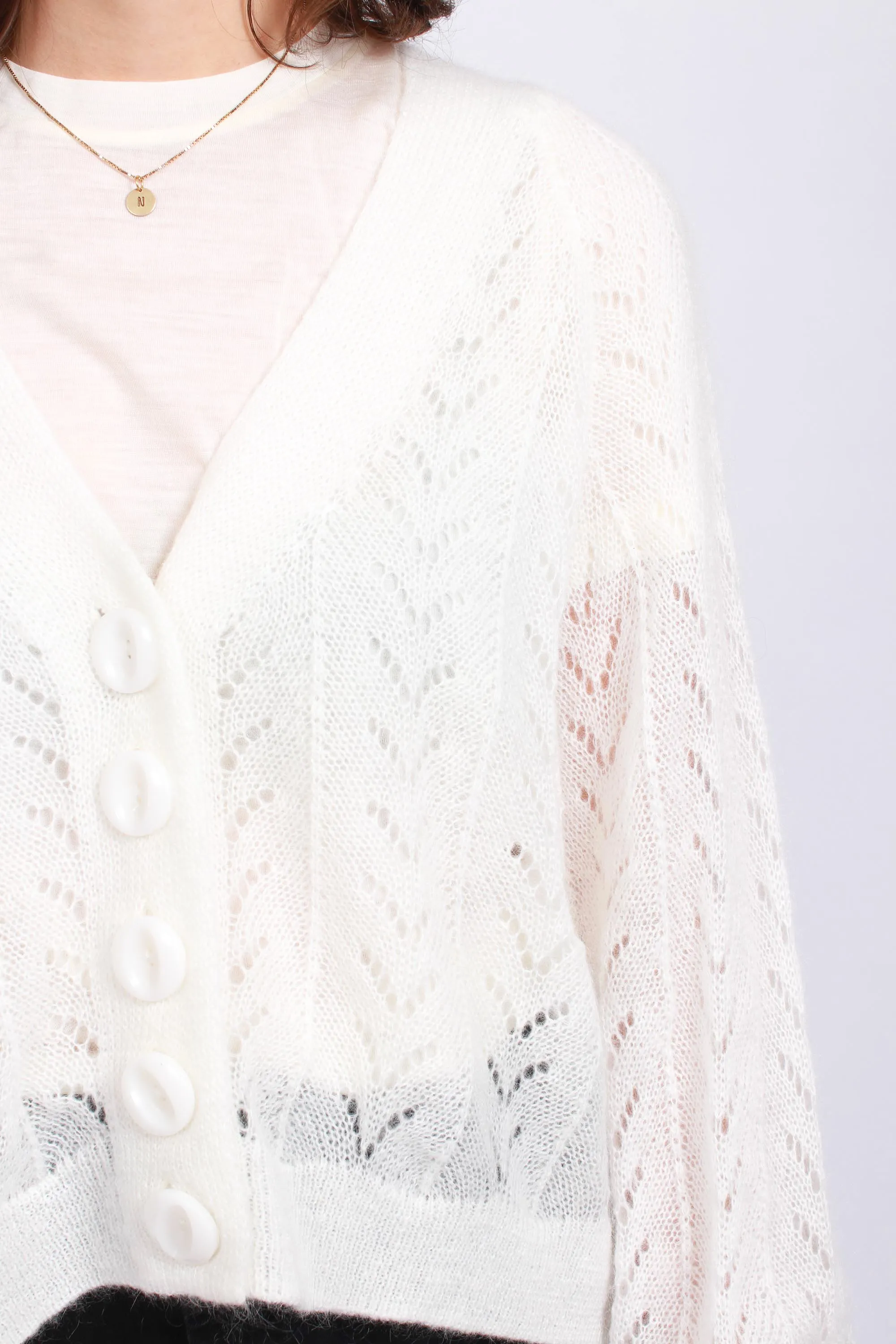 Mohair Cardigan - Off White