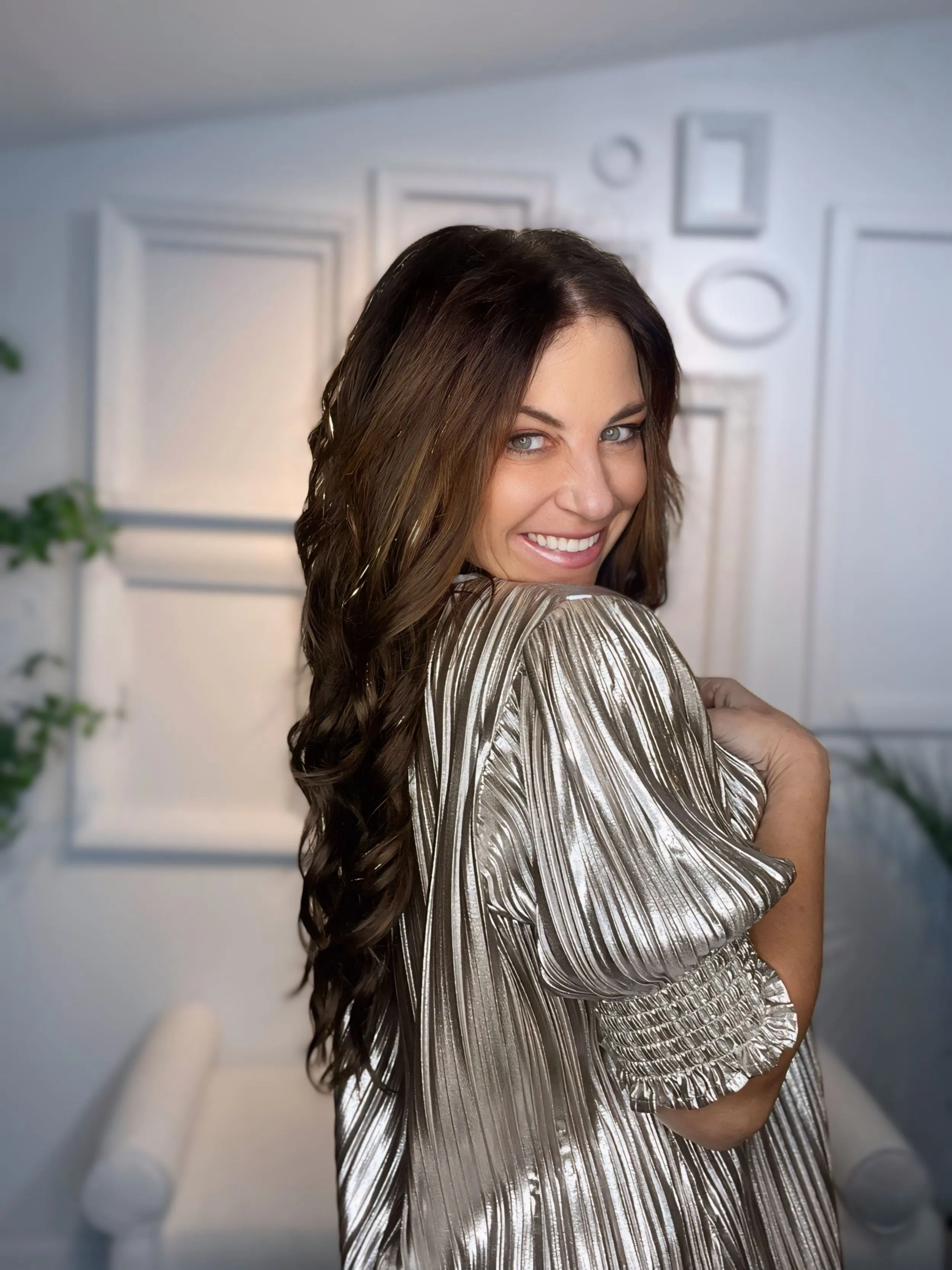 Noemi Metallic Top