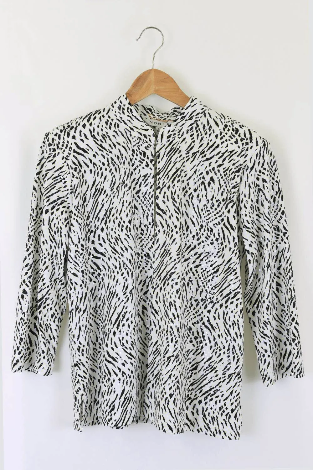 Noni B Animal Print Cardigan S