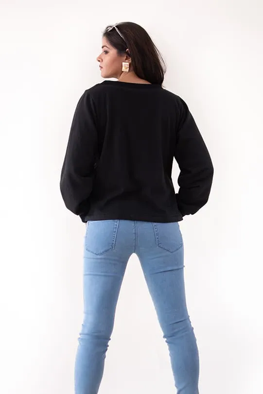 Norah Black Warm Pullover